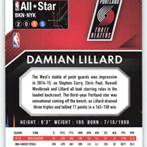 2015-16 Panini Prizm 2015 All-Star Team #370 Damian Lillard NM-MT Portland Trail Blazers Basketball