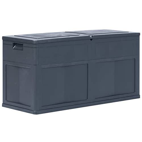 Festnight Patio Storage Box Outdoor Deck Box Garden Storage for Patio Furniture, Garden Tools and Pool Toys 84.5 gal Black