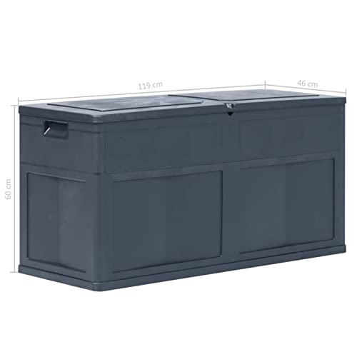 Festnight Patio Storage Box Outdoor Deck Box Garden Storage for Patio Furniture, Garden Tools and Pool Toys 84.5 gal Black