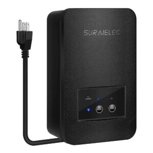 suraielec 200w smart low voltage transformer, schedule and timer, 2.4ghz wi-fi landscaping light transformer, work with alexa & google assistant, individually controlled, 120v ac to 12v 15v ac