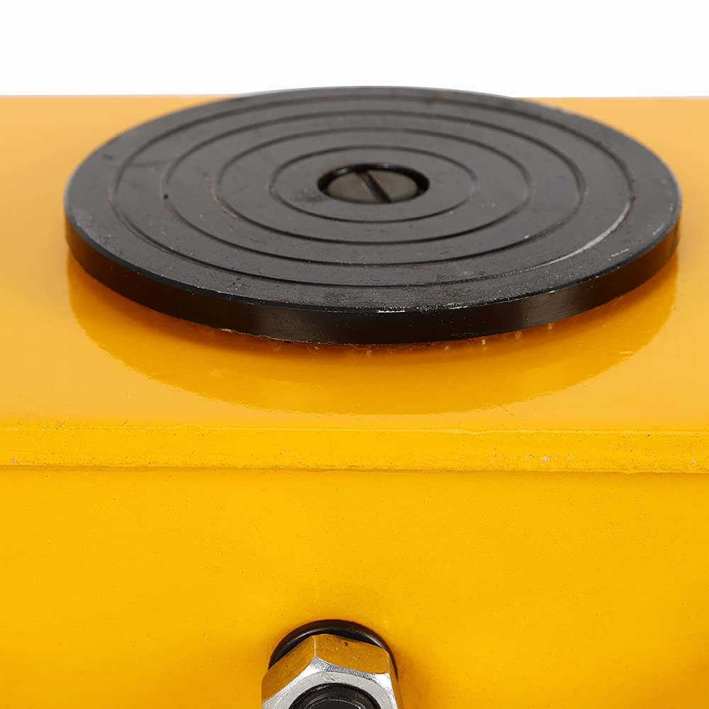 Industrial Machinery Mover Machine Dolly Skate - 4Pcs Heavy Duty Mover 4 Rollers 8Ton 17600lb with 360° Rotate Cap, Apply for Epoxy-Coating Floor, Yellow
