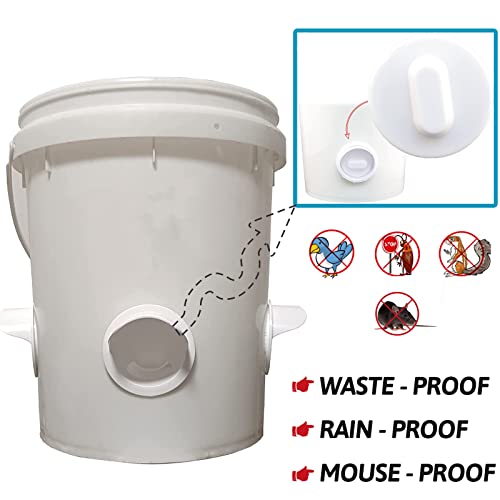 DIY Automatic Chicken Feeder and Waterer Set, 4PCS No-Waste Feeder Port,2 PCS Automatic Waterer Cup, 2 PCS Horizontal Chicken Nipples Waterer