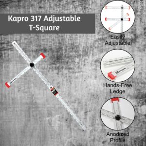 Kapro 317 Adjustable T-Square + 245 Mini Level Bundle