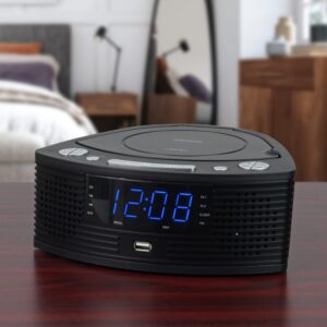 Jensen® Stereo Compact Disc Player with AM/FM Digital Dual Alarm Clock Radio