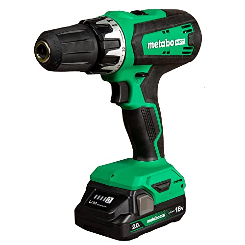 Metabo HPT 18V MultiVolt Hammer Drill and Impact Driver Combo Kit | Cordless | 2-2.0Ah Li-Ion Batteries w/Fuel Gauge | Lifetime Tool Warranty | KC18DFX