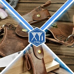 XYJ 2pcs/set Leather Knife Sheath For Camping Folding Knives Carry Knife Edge Guard Knife Cover Sleeves Universal Knife Holster Pocket Knife Case