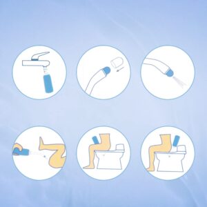 Glavarow Portable Travel Bidet Collapsible & Expandable Handheld Personal Bidet 550ml Perineal Bottle for Postpartum Care/Personal Hygiene Cleaning(Blue)