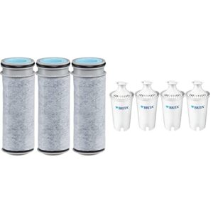 brita stream and standard water filter replacements for pitchers, dispensers, and stream systems, lasts 2 months, reduces chlorine taste and odor