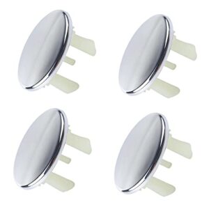 4 pack sink overflow covers bathroom kitchen basin trim single layer ring round hole caps insert spares for home shopping malls kitchen bathroom silver tone