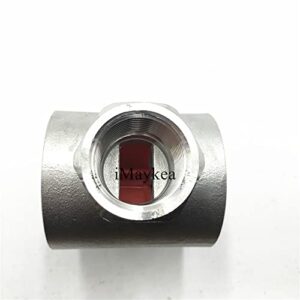 1/2" 3/4" 1" 1-1/4" 1.5" 2" BSP Stainless Steel 304 Sight Water Flow Indicator With Concentric PTFE Impeller (3/4" DN20)