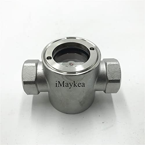 1/2" 3/4" 1" 1-1/4" 1.5" 2" BSP Stainless Steel 304 Sight Water Flow Indicator With Concentric PTFE Impeller (3/4" DN20)