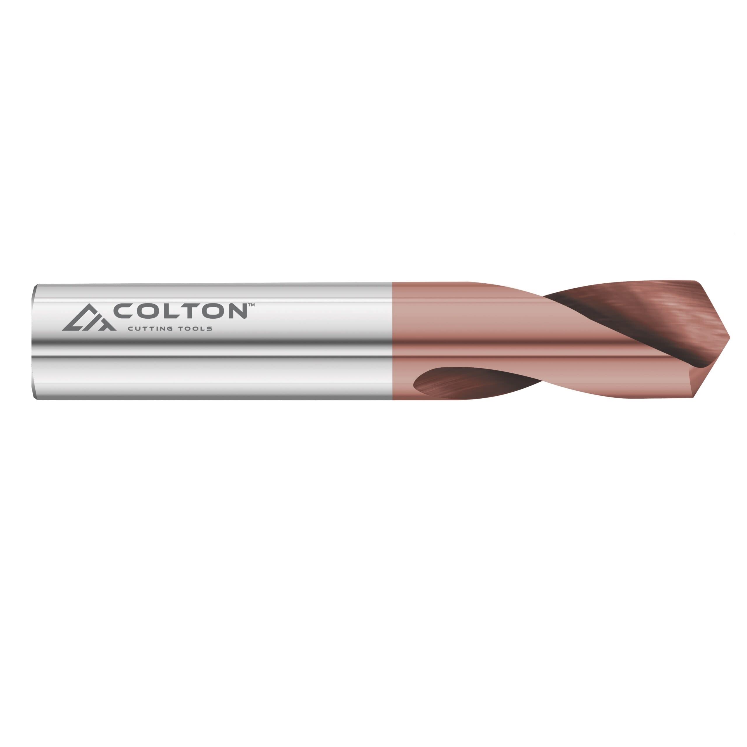 Colton Cutting Tools 61810 | 120 Degree Carbide Spotting Drill 2 Flute Right Hand Cut CCT-1 Coated 3/8" Diameter x 1-1/4" LOC x 3" OAL