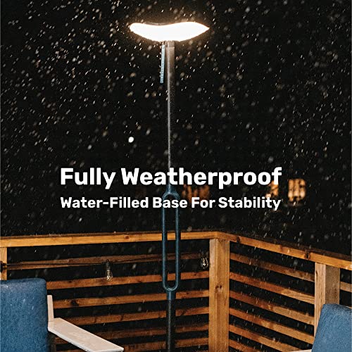 Nocturne Outdoor Solar Floor Lamp with Bluetooth Speaker | 100% Solar Powered | Fully Weatherproof | for Patios, Decks, Outdoor Spaces | Firefly 2.0 (Light + Sound)