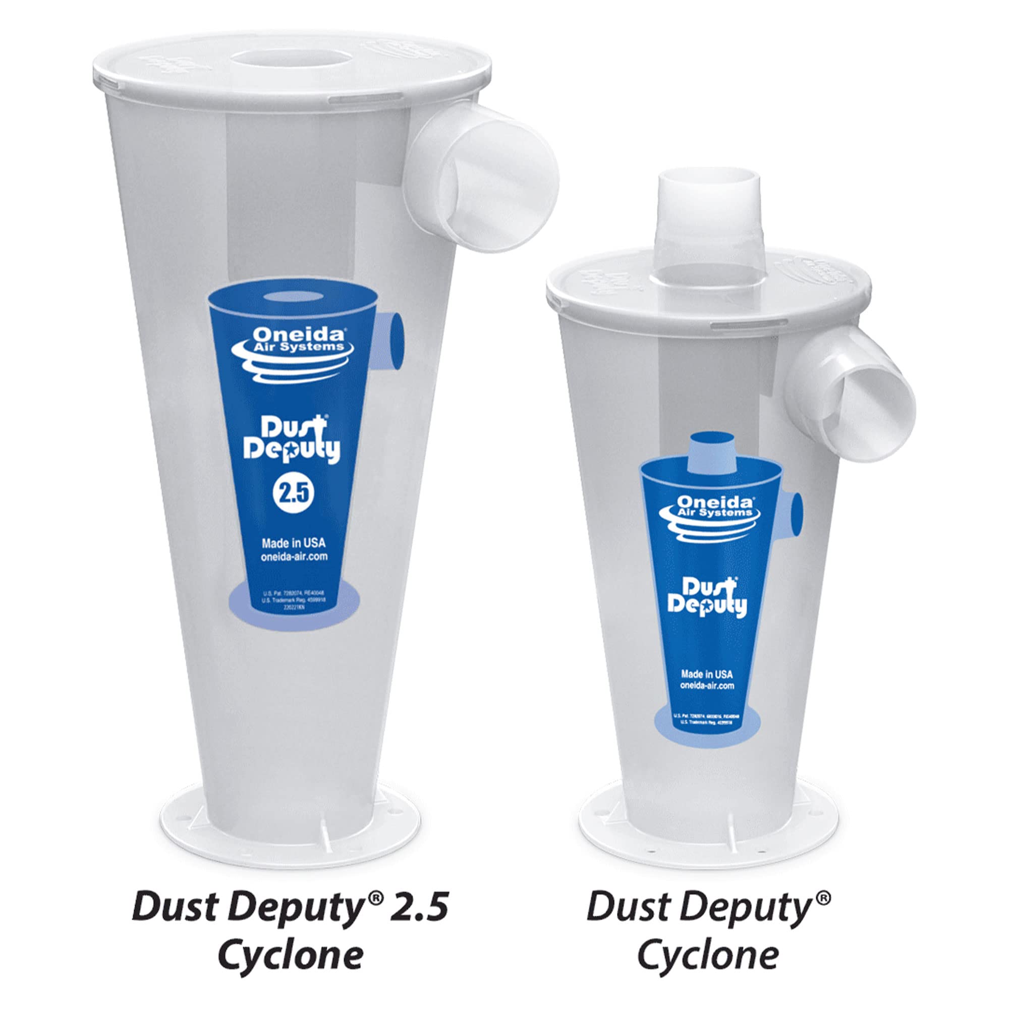 Oneida Air Systems Dust Deputy 2.5 Plus Cyclone Separator XL: Highest CFM Collector for Wet/Dry Shop Vacuums with Lid (New DD 2.5 Plus)