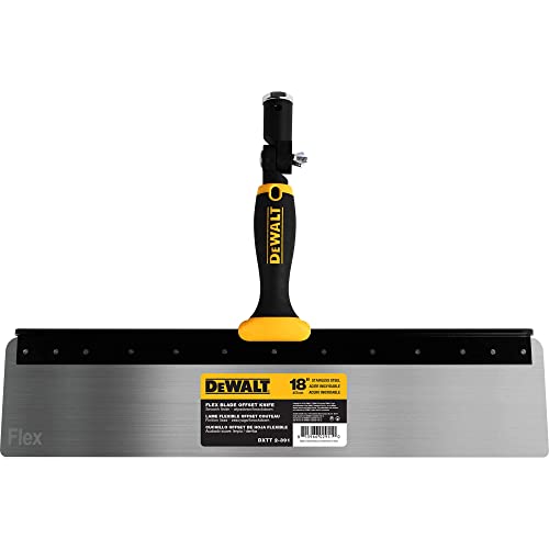 DEWALT 18" Offset Knife, 0.5mm Stainless Steel FLEX Blade | Soft-Grip Handle | DXTT-2-391