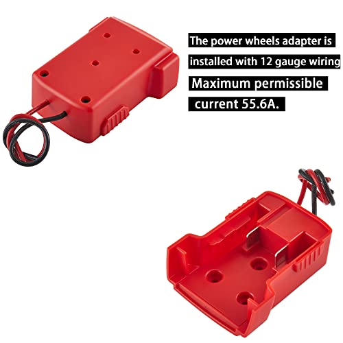 Power Wheels Adapter for Milwaukee M18 Battery Adaptor 18v Dock Power Connector for Milwaukee 18V Lithium Battery 12 Gauge Robotics