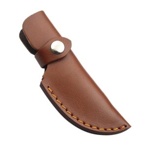 leather knife sheath, straight knife holster knife blade cover belt knife case for 3.7" blade knife