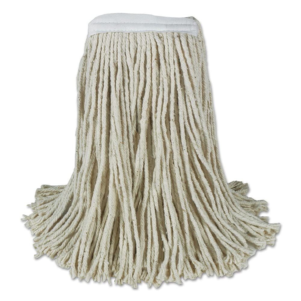 Boardwalk BWKCM20024 24 oz. Cut-End Banded Cotton Mop Heads - White (12/Carton)