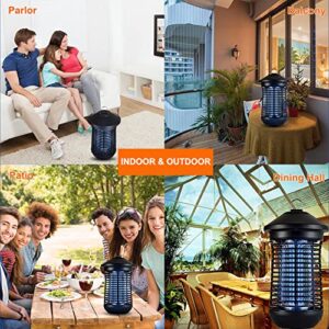 TELARD Bug Zapper Outdoor Indoor Electric Mosquito Zapper Killer Insect Fly Traps Fly Zapper High Powered 4000V 20W for Home Backyard Patio