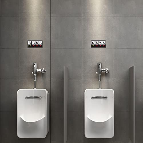 Funny Bathroom Signs 2 Pack 4" x 8" Premium Acrylic Urinal Signs Funny "Please Stand Closer"