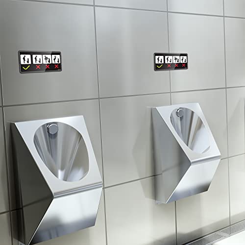 Funny Bathroom Signs 2 Pack 4" x 8" Premium Acrylic Urinal Signs Funny "Please Stand Closer"