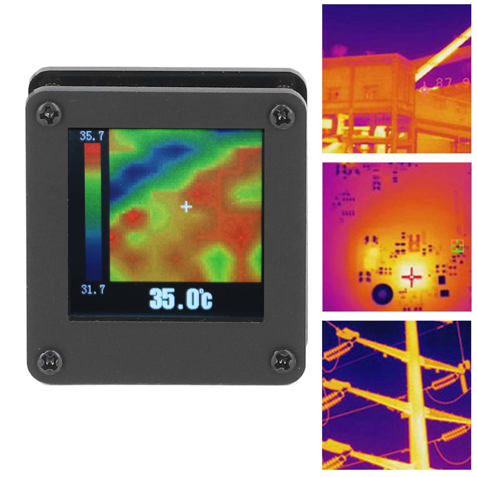 Walfront AMG8833 8x8 Infrared Thermal Imager Module with Shell IR Thermal Imaging Camera Module 7m Maximum Sensing Distance Handheld Array Temperature Measurement Sensor