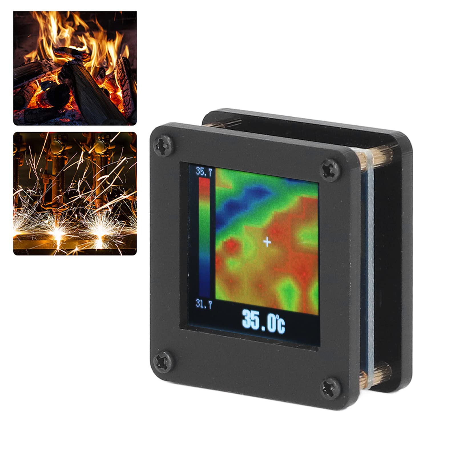 Walfront AMG8833 8x8 Infrared Thermal Imager Module with Shell IR Thermal Imaging Camera Module 7m Maximum Sensing Distance Handheld Array Temperature Measurement Sensor