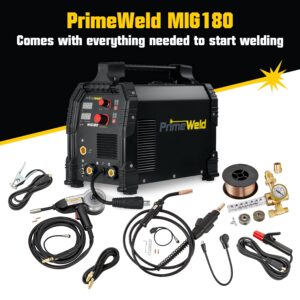 PrimeWeld MIG180 Mig Welder, 180 Amp Wire Feed Welding Machine With Dual Voltage 220v, 110v