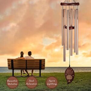 Sympathy Wind Chimes with Engraved Tree of Life, 32" Memorial Wind Chimes for Loss of a Loved One Prime,Memorial/Sympathy/Remembrance Gifts,Wind Chimes for Outside Garden & Home Decor