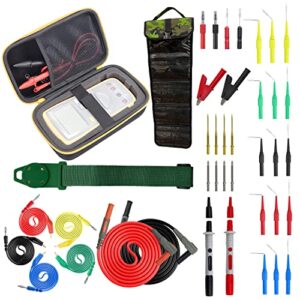 makeronics 41-in-1 electrical multimeter test lead kit compatible with fluke digital multimeter | carrying case | hanging strap | replaceable precision probes for digital electrical testing