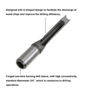 Woodworking Square Hole Mortise Drill Bit, 5pcs HSS Mortising Chisel Bits Mortiser Press Attachments Tool Square Drill Bits Countersink Bits for MDF, Particleboard Sizes 1/4, 5/16, 7/16, 1/2, 5/8IN