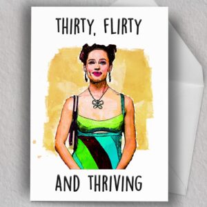 Thirty and Flirty 30TH Birthday Card | Jenna Rink | Sassy Card for Sister, Girlfriend | Funny Romantic Movie Blank Card