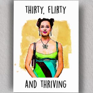 Thirty and Flirty 30TH Birthday Card | Jenna Rink | Sassy Card for Sister, Girlfriend | Funny Romantic Movie Blank Card