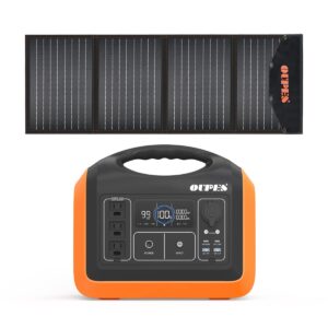 oupes 1200w portable power station with 100w solar panel, solar generator 992wh lifepo4 backup with 10 output ports(3600w peak), outdoor power generator for camping travel emergency