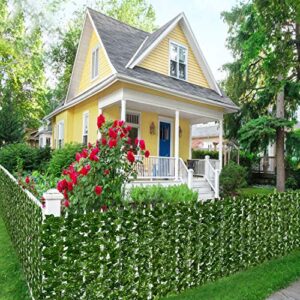 DearHouse Artificial Ivy Privacy Fence Wall Screen, 117.9x59 inch Artificial Hedges Fence and Faux Ivy Maple Leaf Decoration for Outdoor Garden Decor