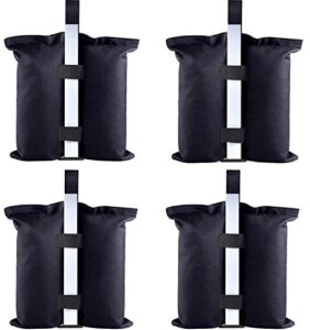 scocanopy weight bags for pop up canopy tent gazebo, leg canopy weights sand bags for instant outdoor sun shelter canopy patio umbrella,4-pack (black)