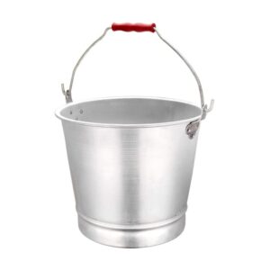 angoily stainless steel bucket flat back pail food and water pail metal utility pail ice bucket durable pails for kennels and farms 9l