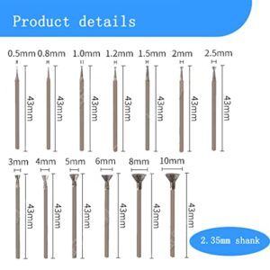 Luo ke 13 Pcs Triangle Type Diamond Burr - 3/32'' Shank Diamond Mounted Engraving Bits Stone Carving Set For Rotary Tools