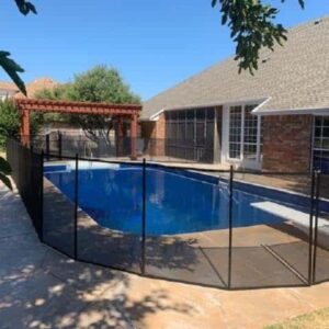 atcepfu pool fence 4ft x 24ft in ground removeable outdoor pool safety fencing swimming pool fence, black
