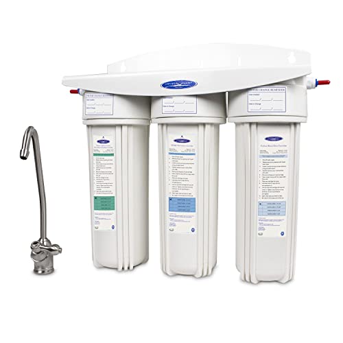 Alkaline Under Sink Water Filter System | Triple Cartridge | Filters 10,000 Gallons | Crystal Quest