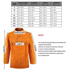 ONETIAN Leather Welding Jacket, Cape Sleeves with Bib Apron - High Heat and Flame Resistance for Ultimate Work Protection