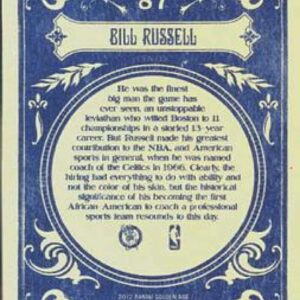 2012 Panini Golden Age #87 Bill Russell Boston Celtics Multi-Sport Trading Card in Raw (NM or Better) Condition