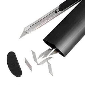 foshio black razor blade disposal container storage box 30 degree snap off blades utility knives safety blade bank