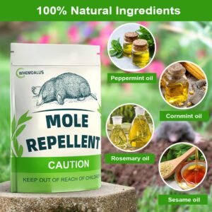 Whemoalus Mole Repellent Balls for Outdoor,Rodent Repeller for Outdoor,Vole Repellent Gopher Repellent Balls, Mothballs for Rodents Outdoor,Keep Moles and Voles Out of Your Lawn and Garden 8 Balls/Bag