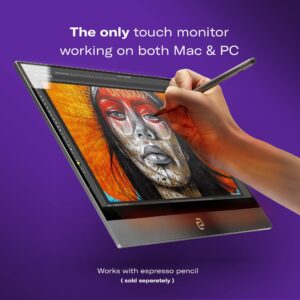 espresso Displays 15: World's Thinnest Portable Monitor - Premium Touchscreen for Mac, Windows & More. Durable, Robust Aluminium Design. 1 Cable Connection.