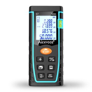 aicevoos laser measure 328ft,digital laser distance meter, m/in/ft unit switching backlit lcd 4 line display ip54 shockproof,measure distance, area and volume | 100m