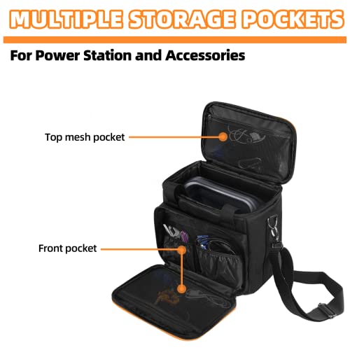 Joramoy Carrying Bag for Jackery Portable Power Station Explorer 500, Travel Storage Case with Waterproof Scratch-proof and Storage Pockets