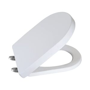 uf089 uf small u shape toilet seat for winzo compact toilet, heavy duty material soft close easy install clean design, white