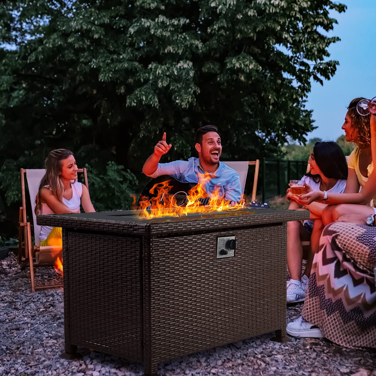 Propane Fire Pit Table for Indoor Outdoor