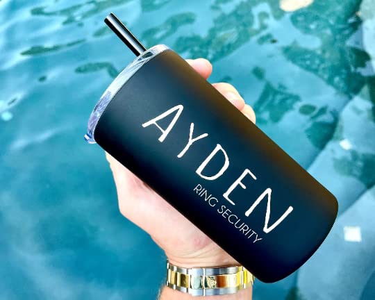 Ring Bearer Gift, Ring Security Tumbler Gift, Personalized Kids Water Bottle, Ring Security Proposal Gift, Ring Bearer Tumbler (Black)